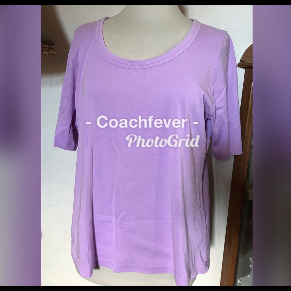 J JILL JJILL Lilac Pima Cotton Tee PL